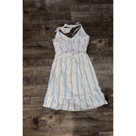 Roxy Sunday With You Striped Mini Dress Blue Orange White Womens Small - Picture 5 of 5